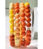 Armband 5 zomerse kleuren, 18cm met zeesterretjes bedel