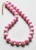 Ketting 14mm DQ acryl kralen zacht roze 