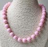 Ketting 14mm DQ poeder roze acryl kralen