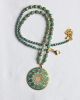 Ketting brons-groene kralen met aparte hanger