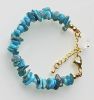 Armband Apatiet splitkralen met bergkristal hanger.