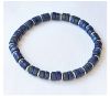 Armband Lapis Lazuli kolomkralen, 19-20cm.