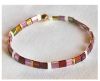 Armband Miyuki Tila amethist en wijnrood