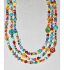 Lange ketting Waterland, 3 laags, multi kleurig
